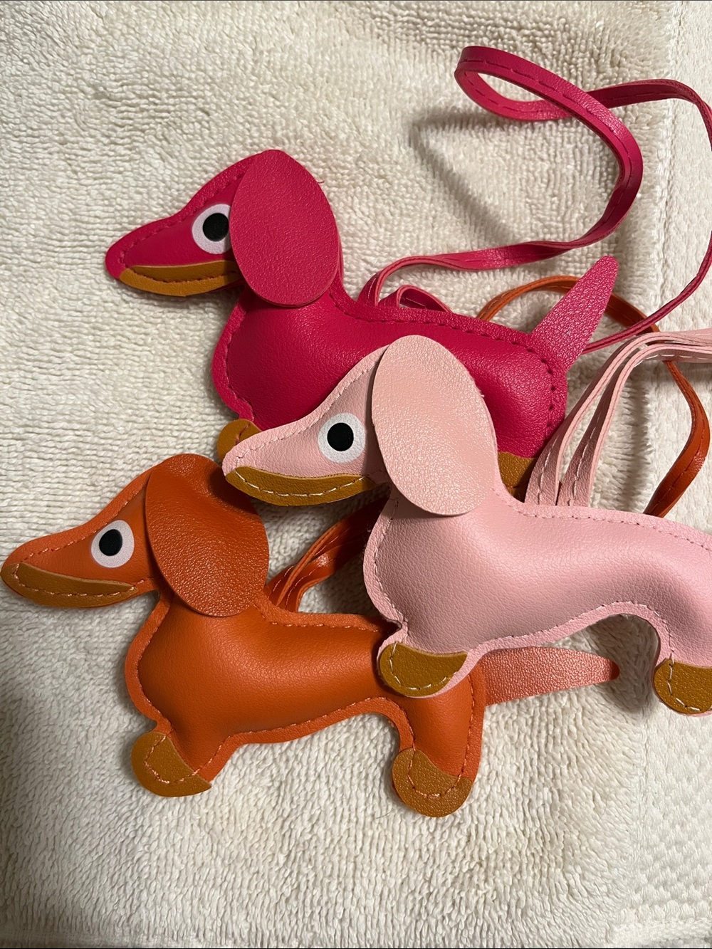 New Orange Tangerine Dog Dachshund Crossbody Charm Bag